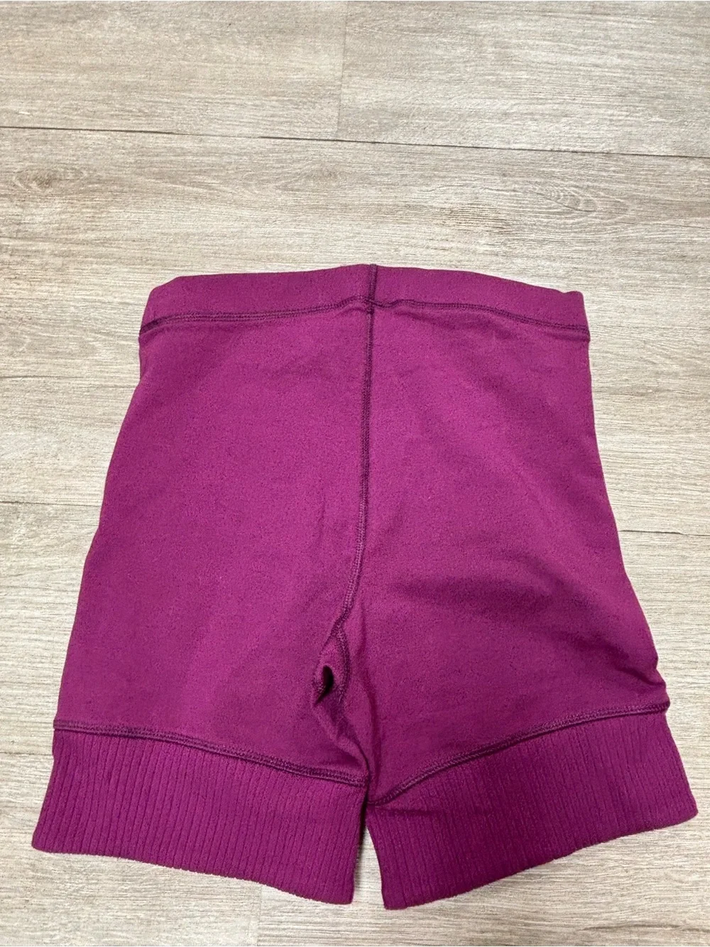 Free People Movement Womens Shorts XS Purple Ribbed Trim High Waist Biker Yoga